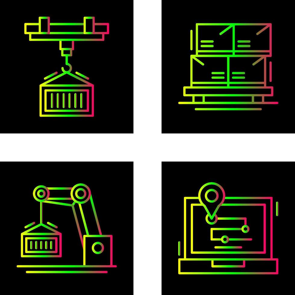 crane and stock Icon vector