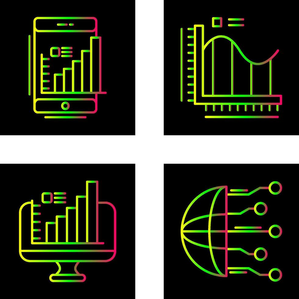 Mobile and Bar Chart Icon vector