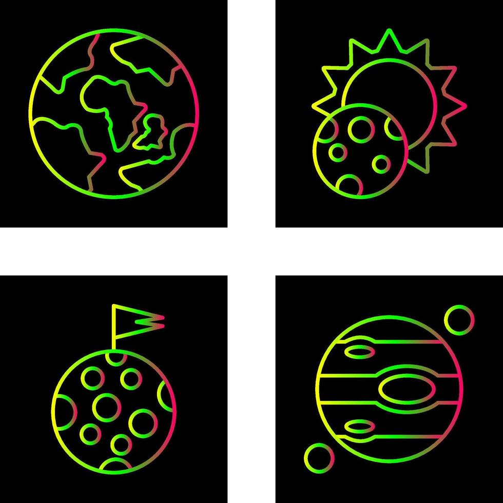 earth and eclipse Icon vector