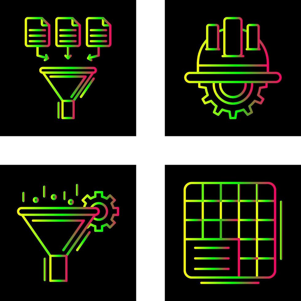 Data Collection and Engineering Icon vector
