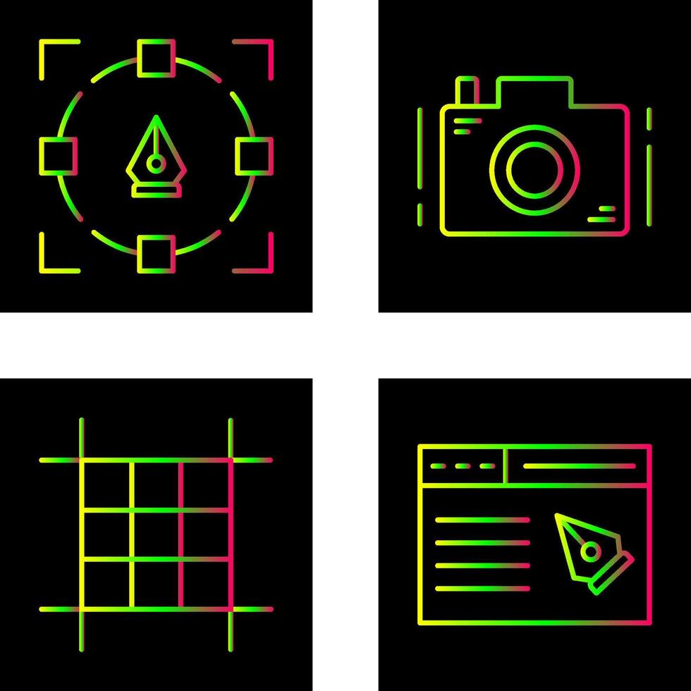 Camera and Icon vector