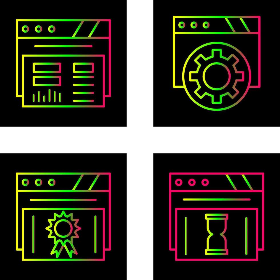 Dashboard and Browser Icon vector