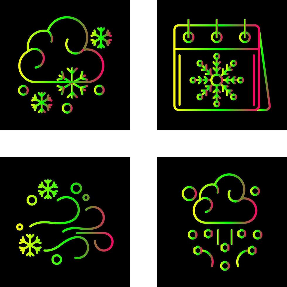 Snowy and Calender Icon vector