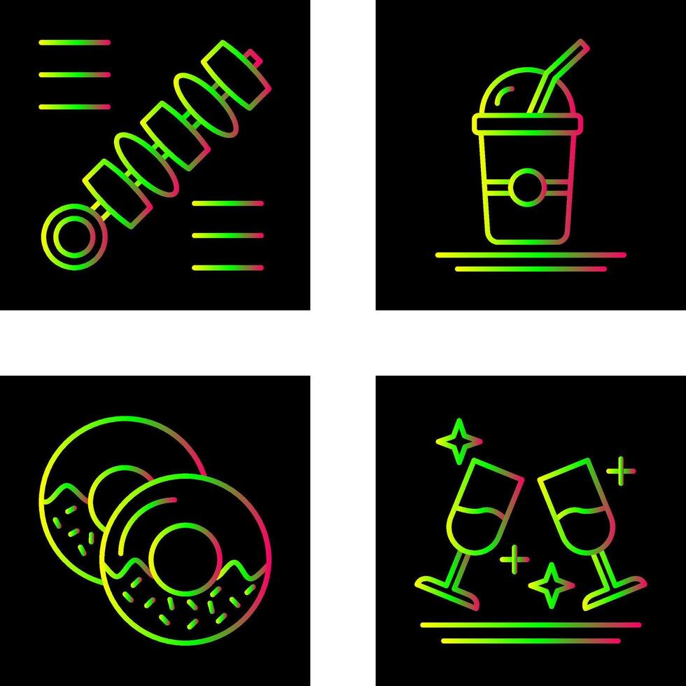 Skewer and Frappe Icon vector