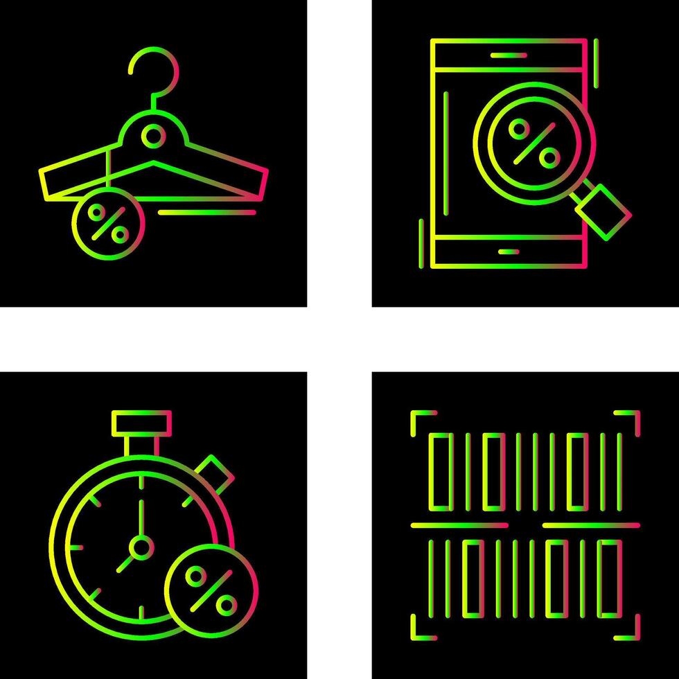 Hanger and Magnifying Glass Icon vector