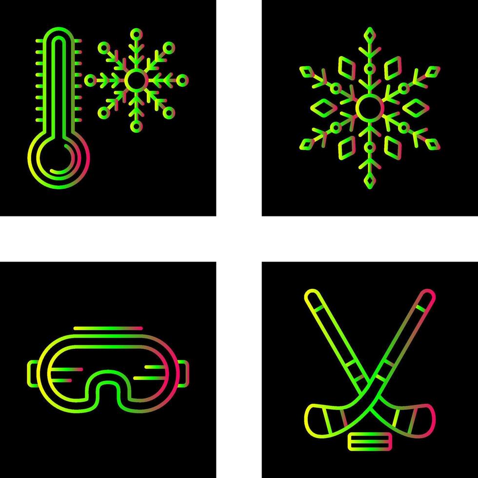 Snow Flake and Cold Icon vector