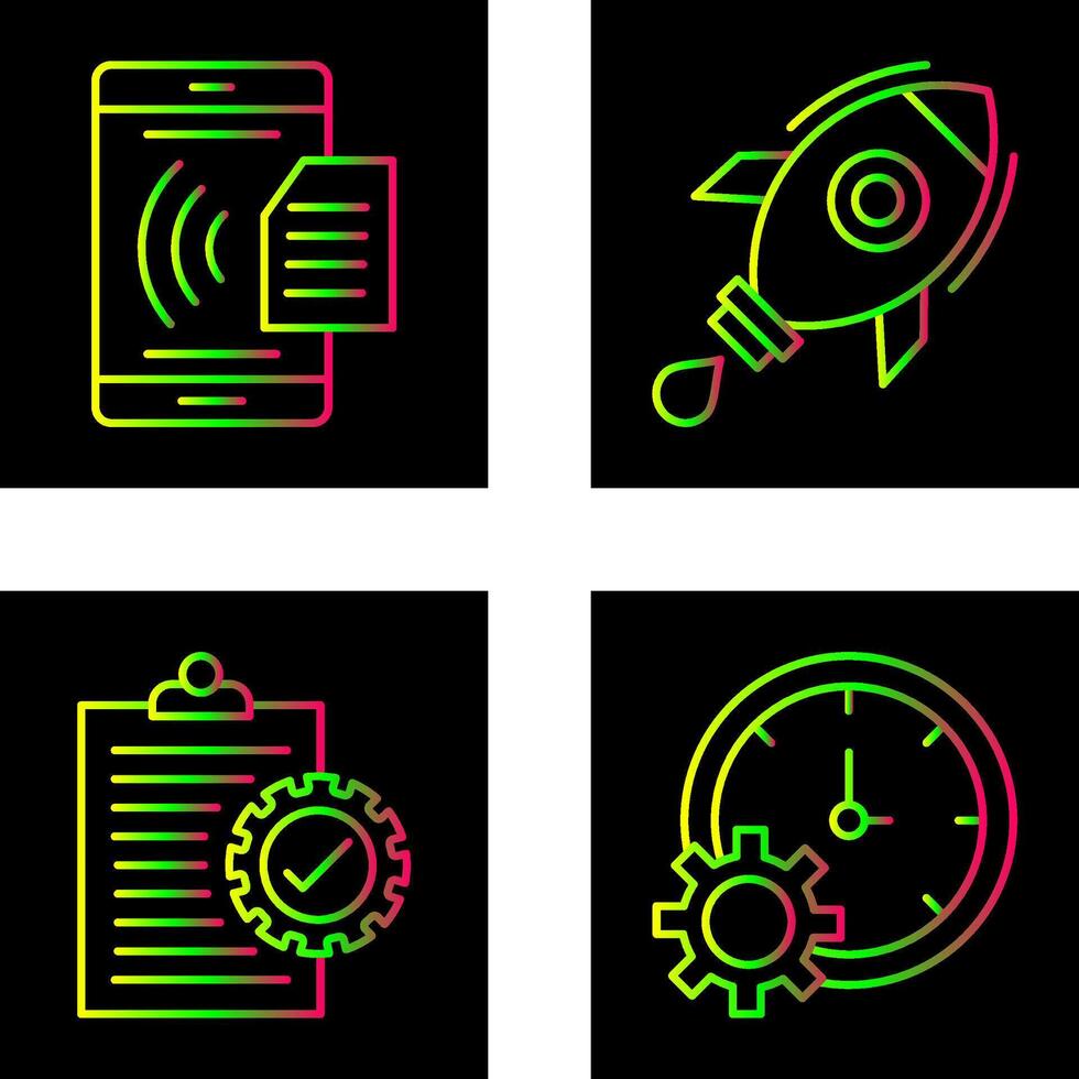 Smart Phone and Rocket Icon vector