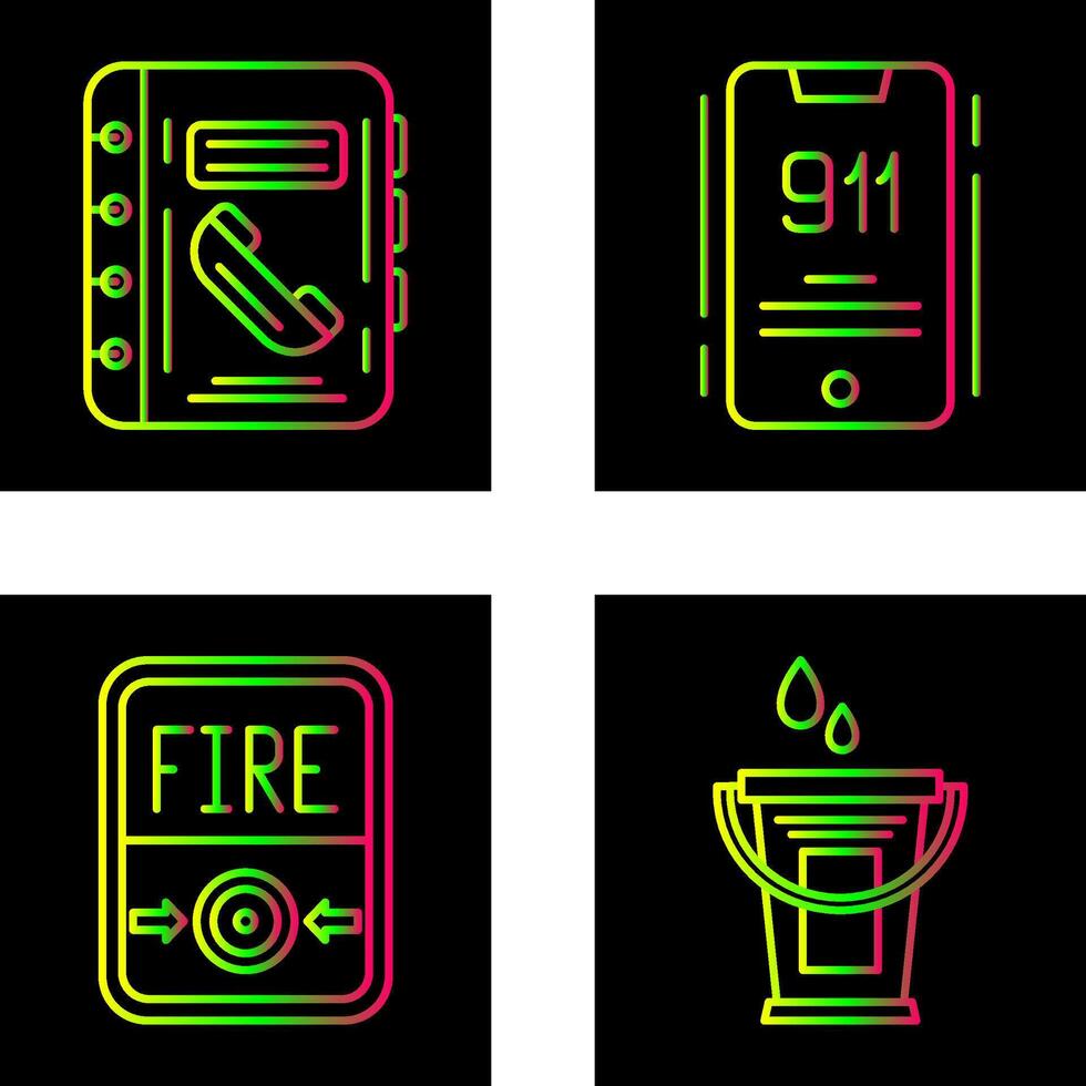 Phonebook and 911 Icon vector
