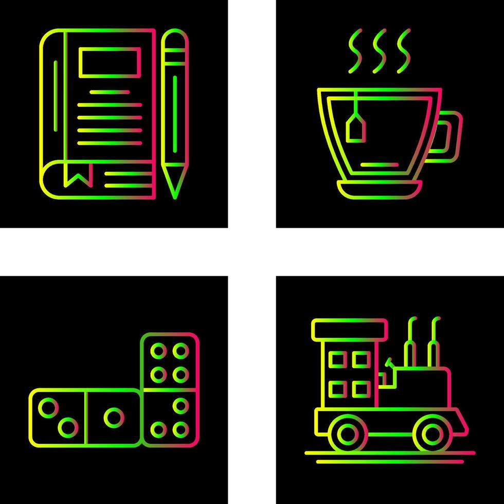 Tea and Diary Icon vector
