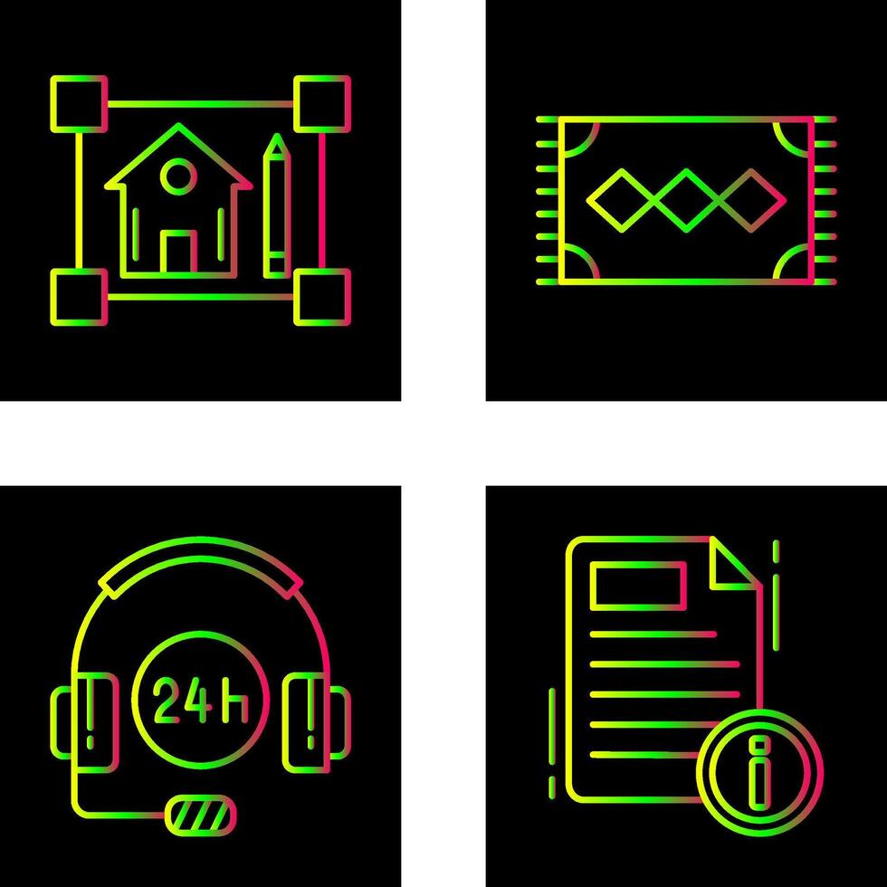 blueprint and rug Icon vector