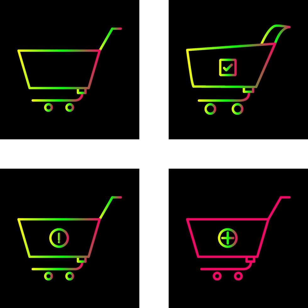 empty cart and confirm order Icon vector