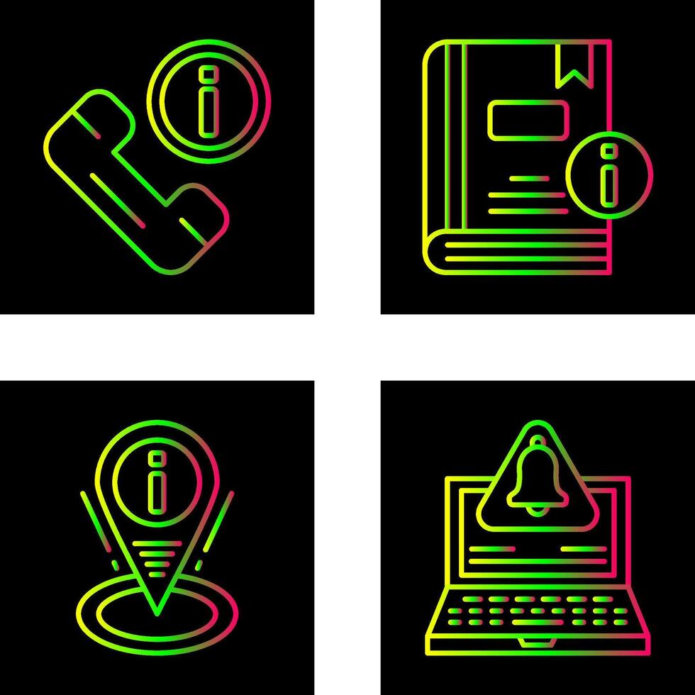 phone call and book Icon vector