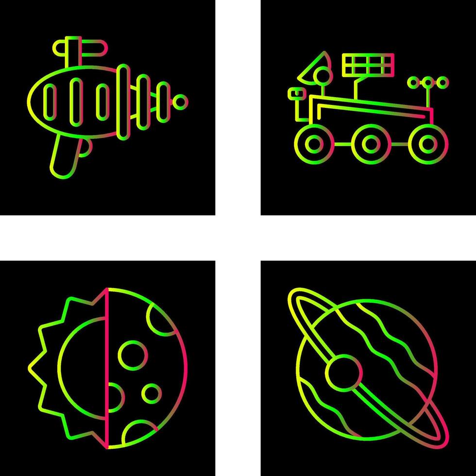 laser gun mars rover Icon vector