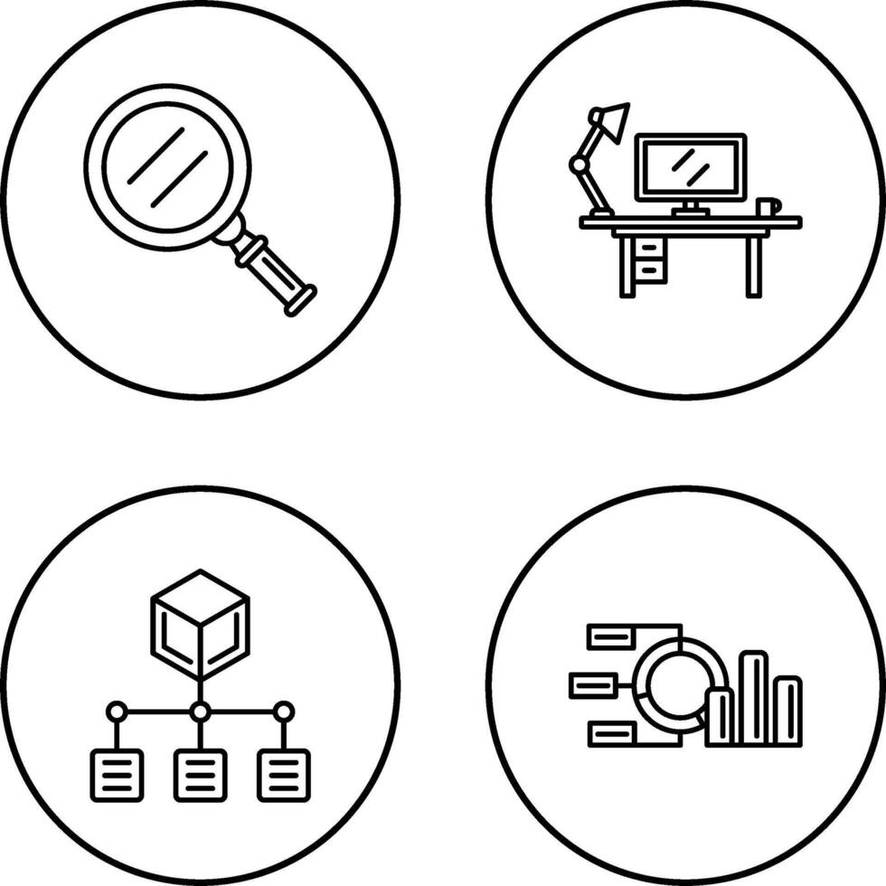 Search and Workspace Icon vector