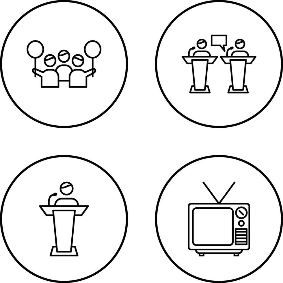 Protest and Debate Icon vector