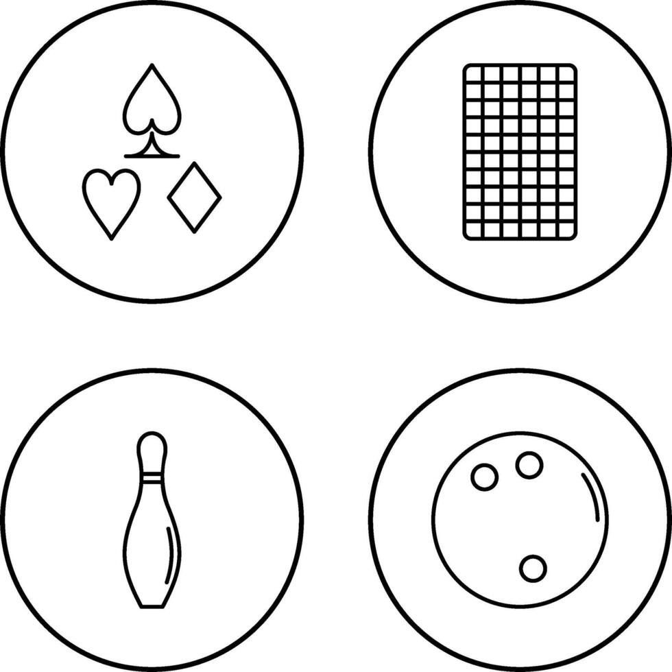 card suits and card backward Icon vector