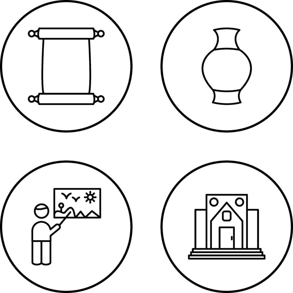 Scroll of Paper and Antique Icon vector
