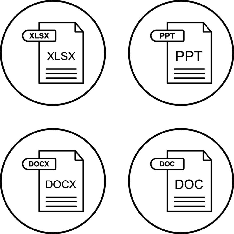 XLSX and PPT Icon vector