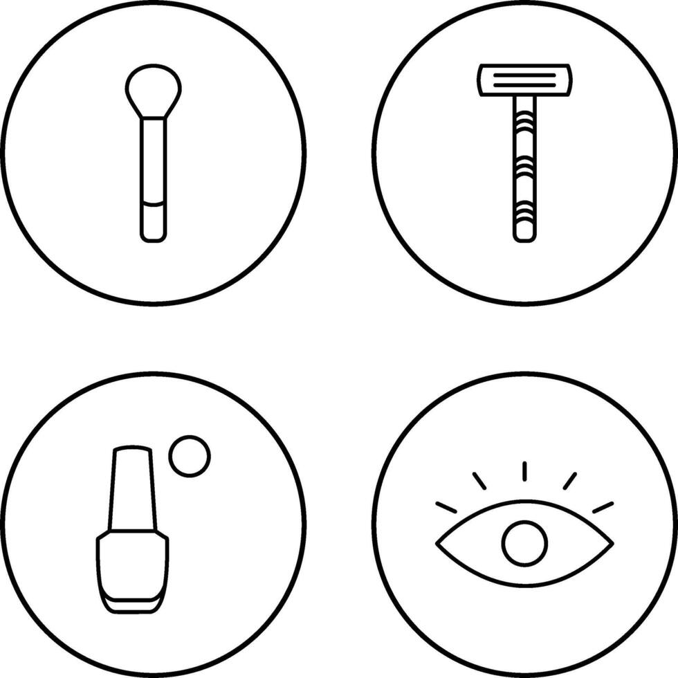 Brush and Razor Icon vector