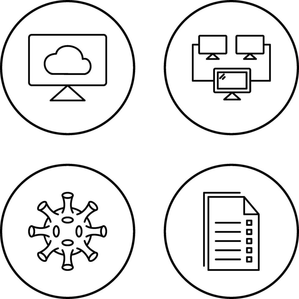 Cloud Systems and Connected Icon vector