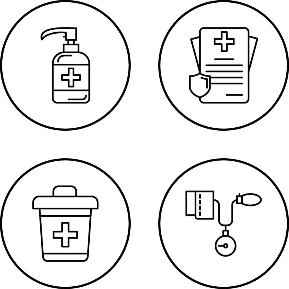 Sanitizer and Receipt Icon vector