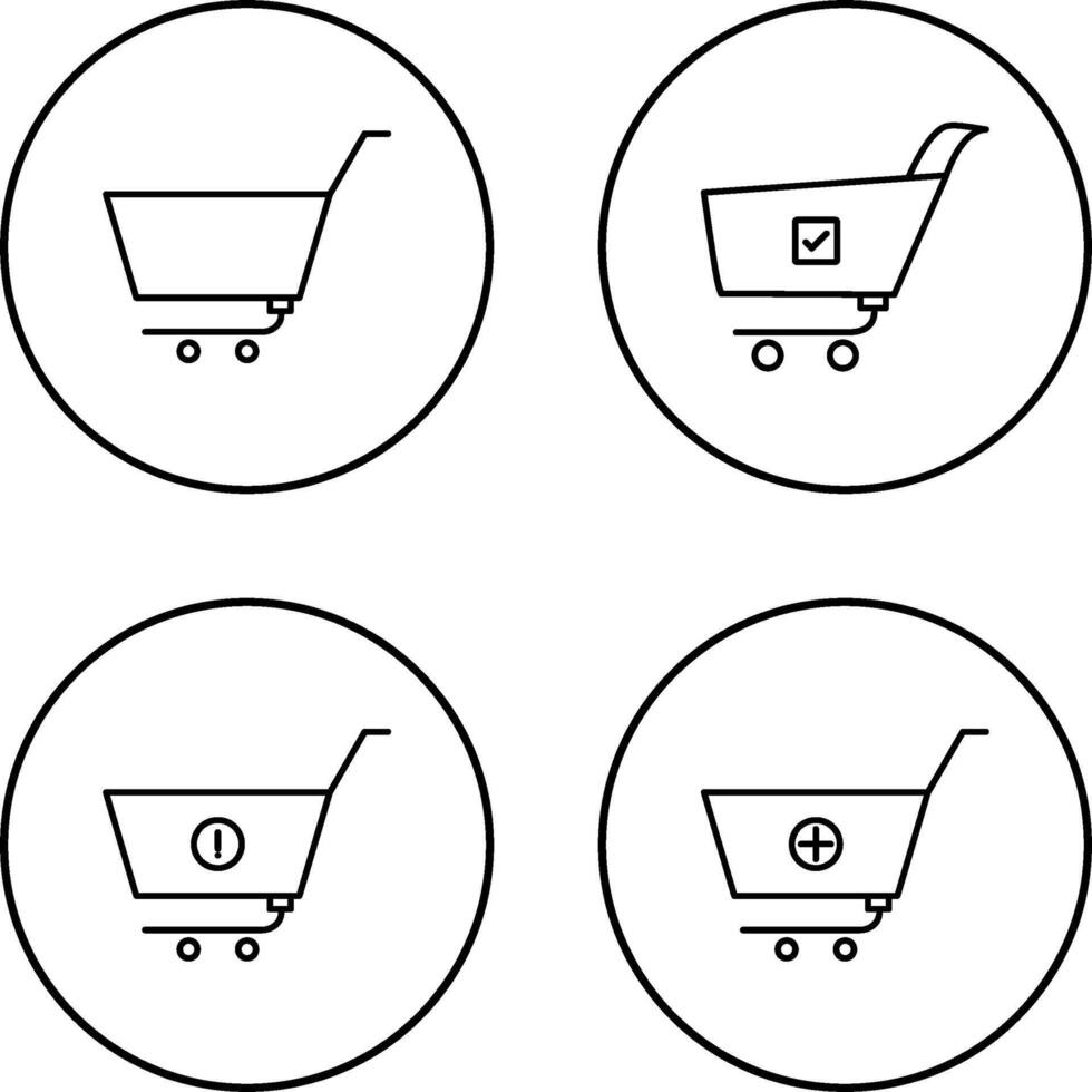 empty cart and confirm order Icon vector