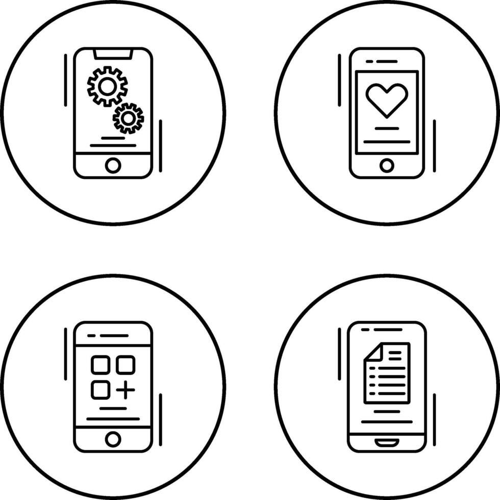 Setting and Favourite Icon vector