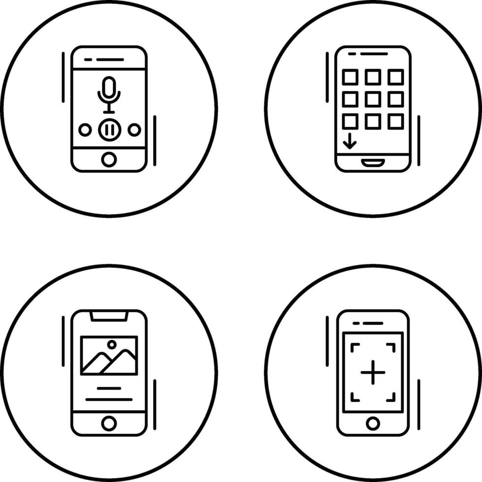 Voice Record and Device Icon vector
