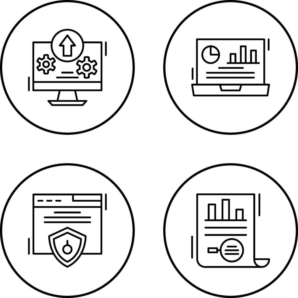 Upload and Dashboard Icon vector