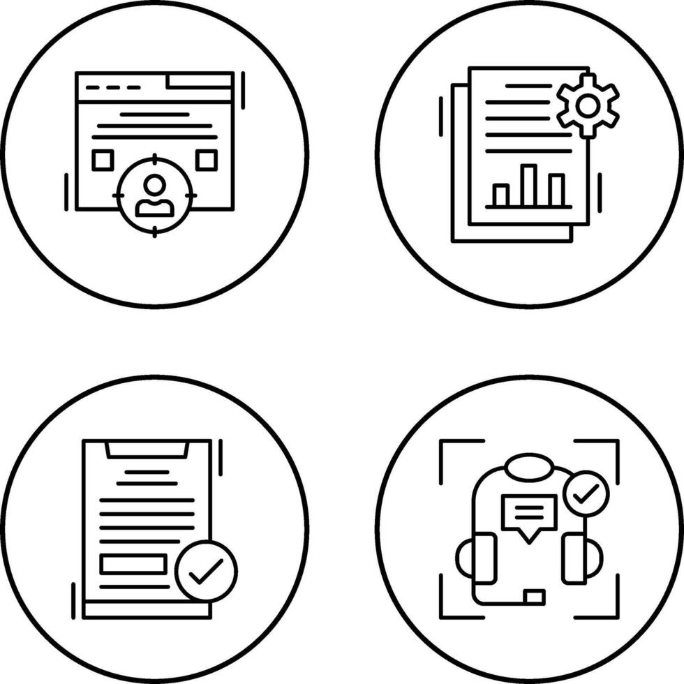 Target Audience and SEO Report Icon vector