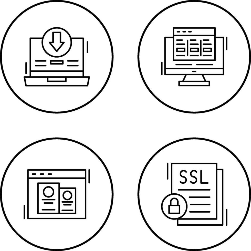 Downlaod and Layout Icon vector