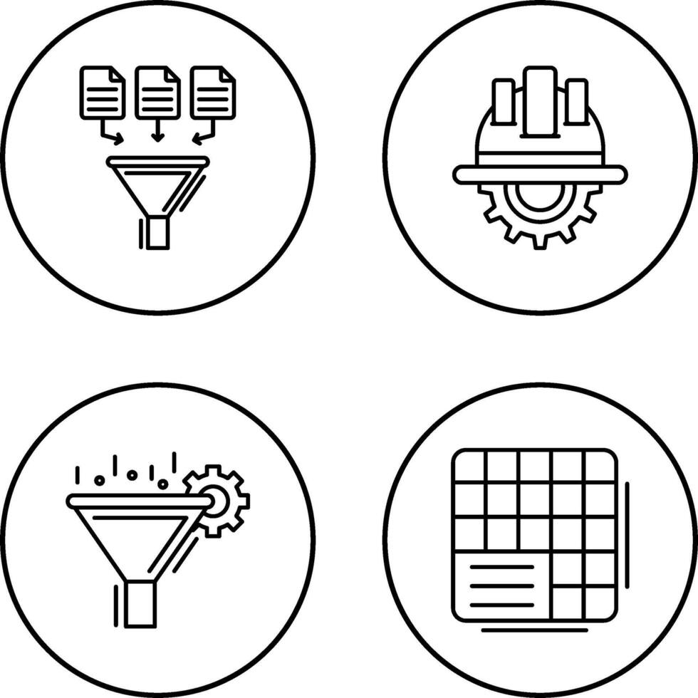 Data Collection and Engineering Icon vector