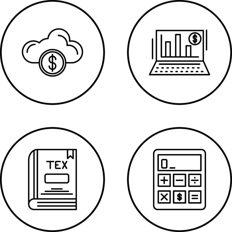 Cloud Computing and Bar Chart Icon vector