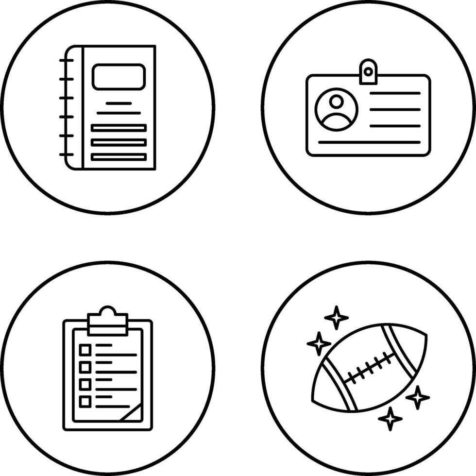 Notebook and CardSnack and Money Icon vector