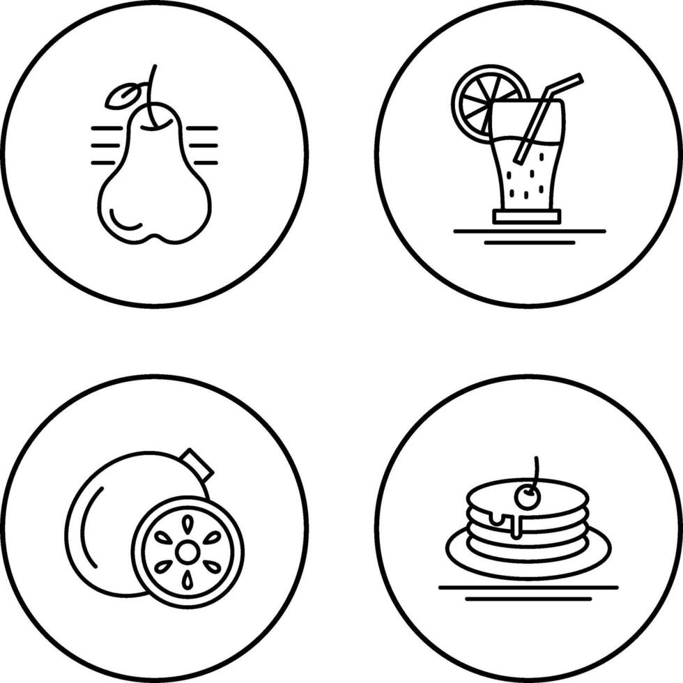 Pear and Orange Juice Icon vector