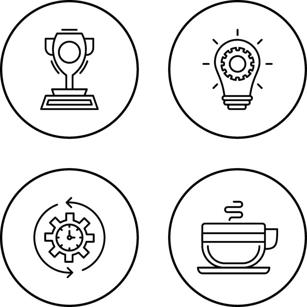 Trophy and Innoation Icon vector