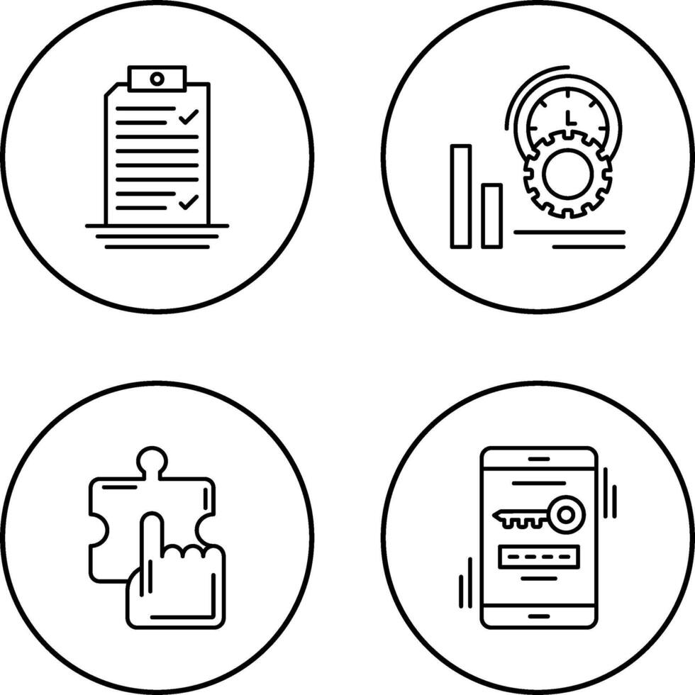 Check List and Performance Icon vector