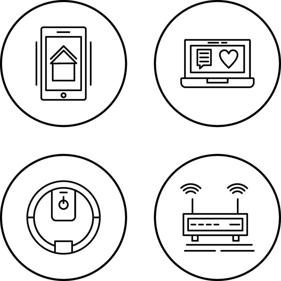 Smart Phone and Chat and Laptop Icon vector