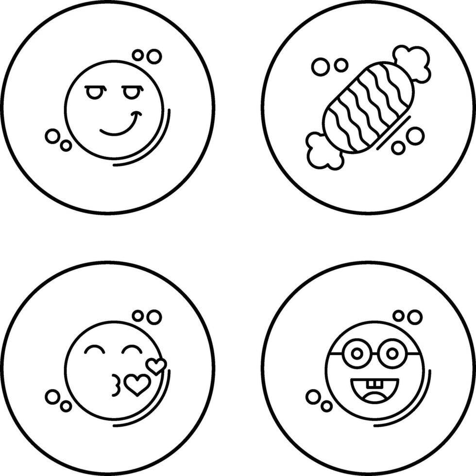 Smirk and Candy Icon vector