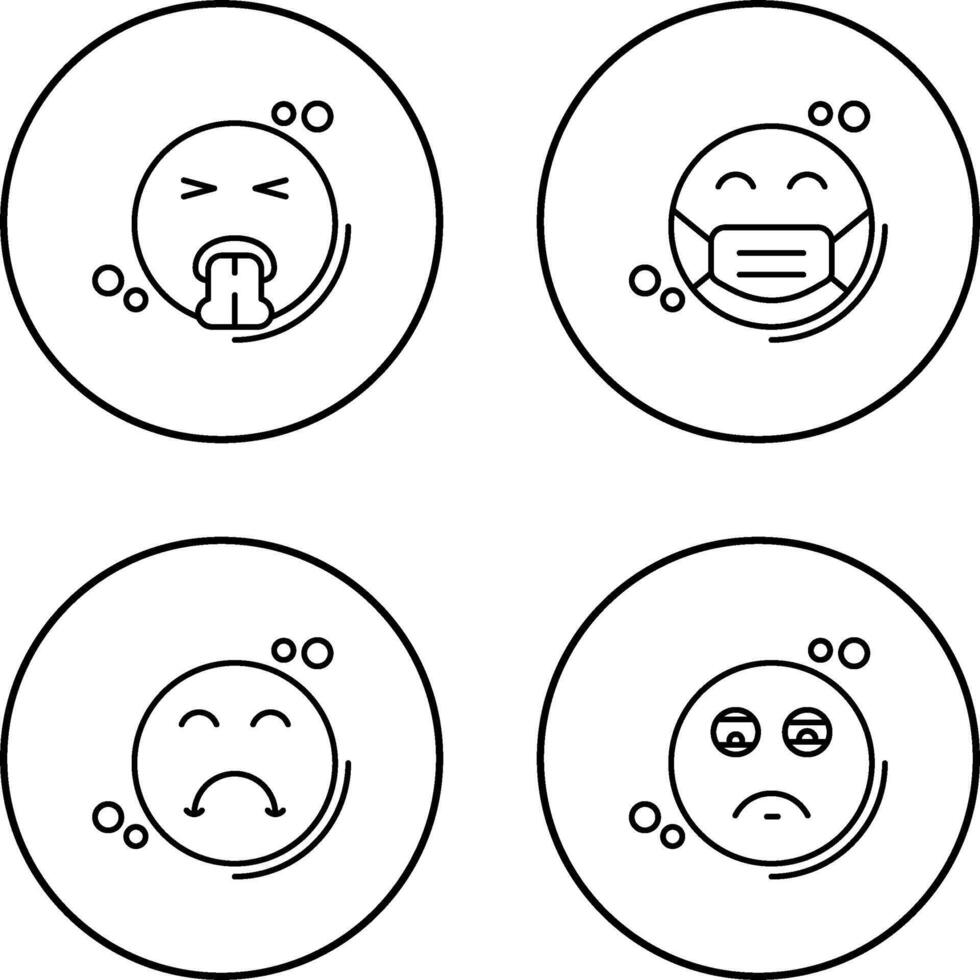 Vomit and Mask Icon vector