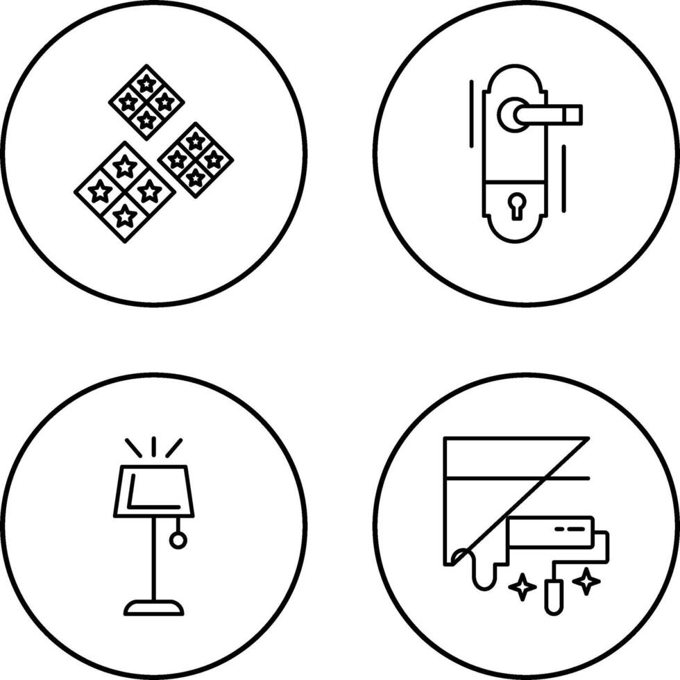 Tiles and Doorknob Icon vector