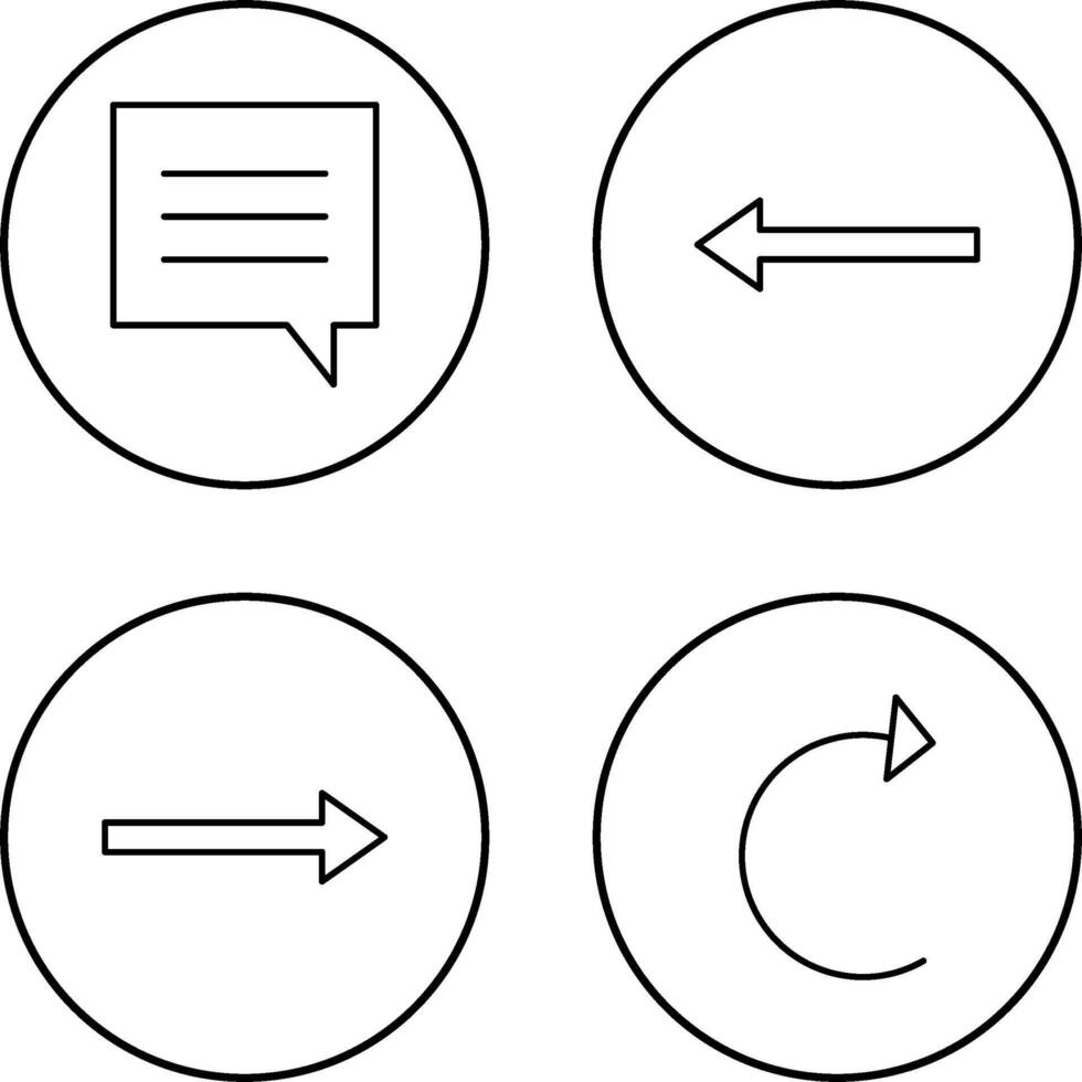 single chat bubble and left arrow Icon vector