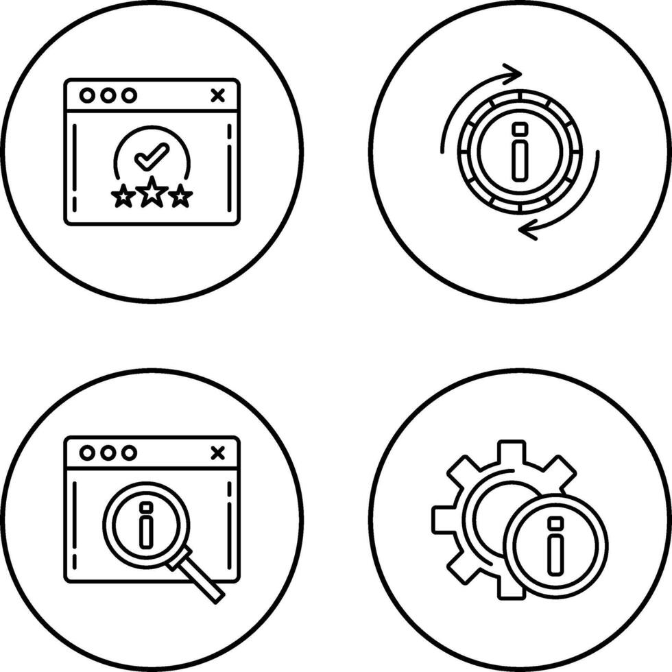 rating and refresh Icon vector