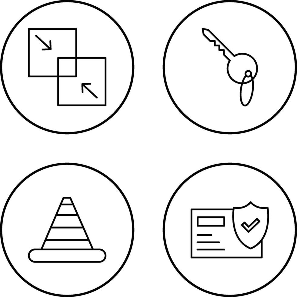 Combine and Key Icon vector