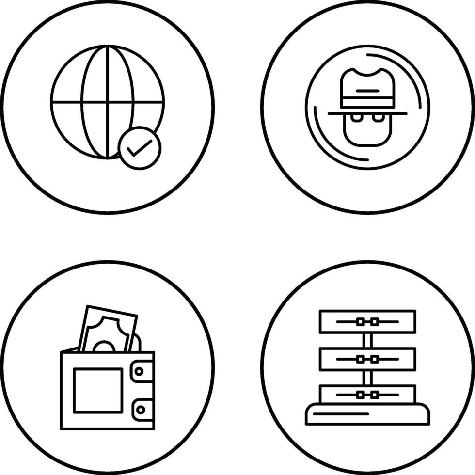 Internet and Spy Icon vector