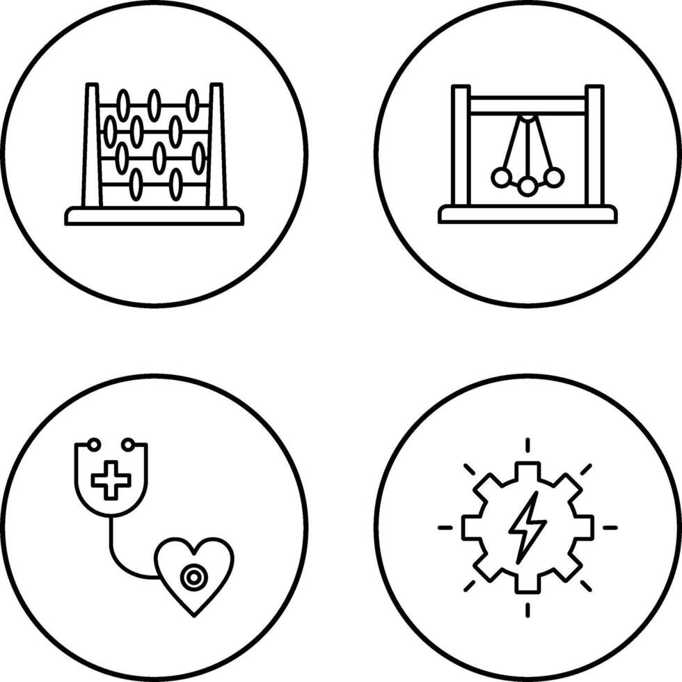 Abacus and Pendulum Icon vector