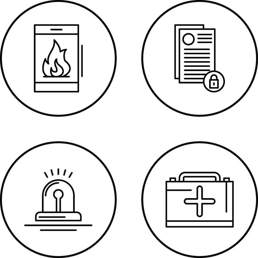 Fire and Privacy Icon vector
