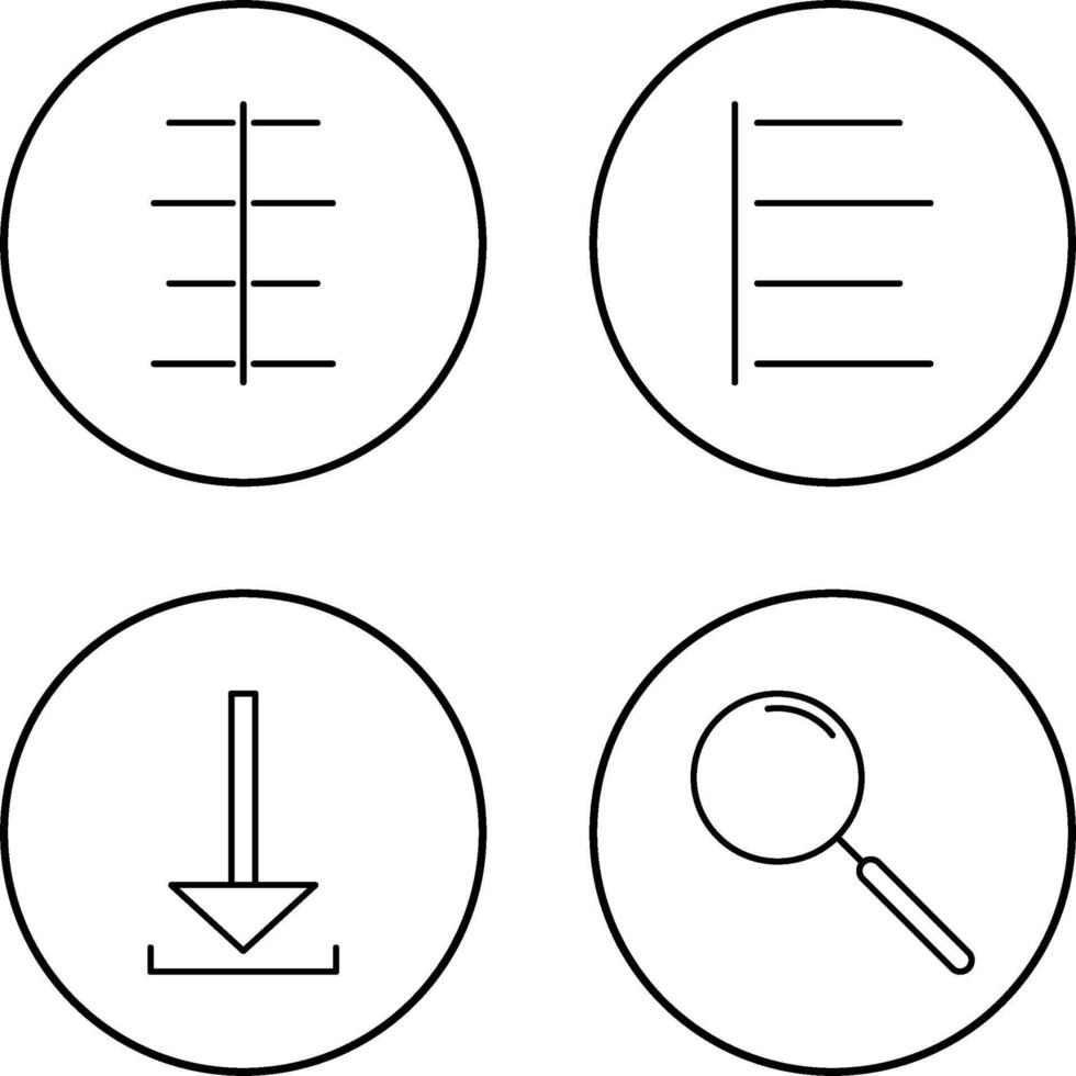 center align and left align Icon vector