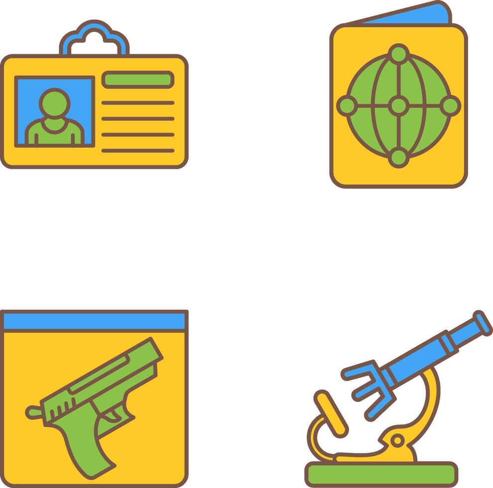 Criminal Card and Passport Icon vector