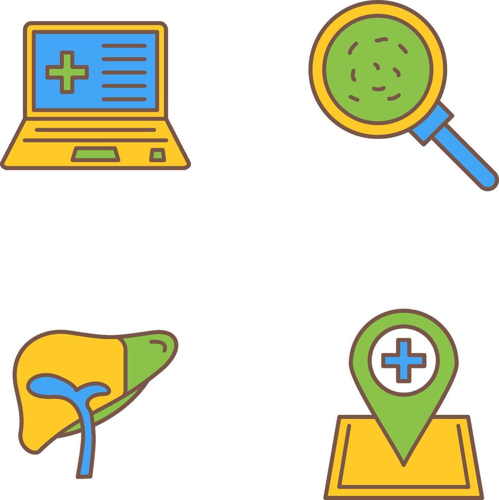Laptop and Analytics Icon vector